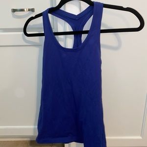 Never worn blue lululemon tank top